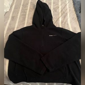 cropped fleece hoodie